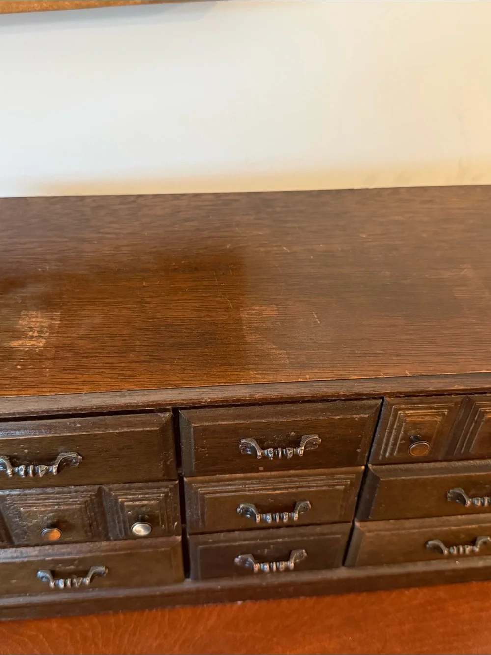 Wooden Multi-Drawer Jewelry Organizer - Dark Brown vintage
